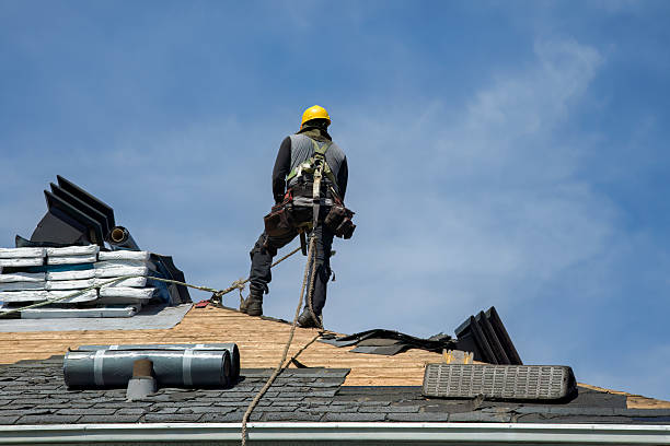 Professional Roofing technician working in Dickerson Run, PA